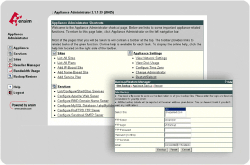 Ensim Web Hosting Control Panel