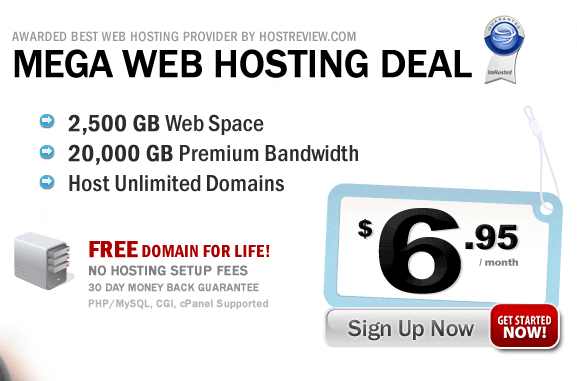 MEGA WEB HOSTING DEAL - SIGNUP NOW!